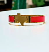 Texas Map Bangle Bracelet Red - Gameday Luxe - COLOR GAME