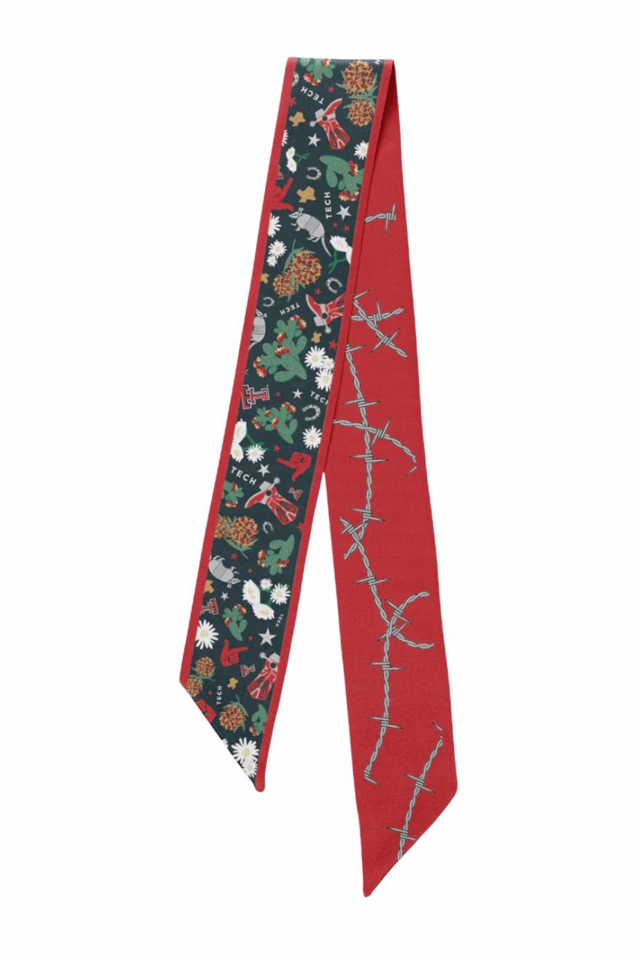 Texas Tech Red Raiders Skinny Scarf - Saturday Silks - COLOR GAME