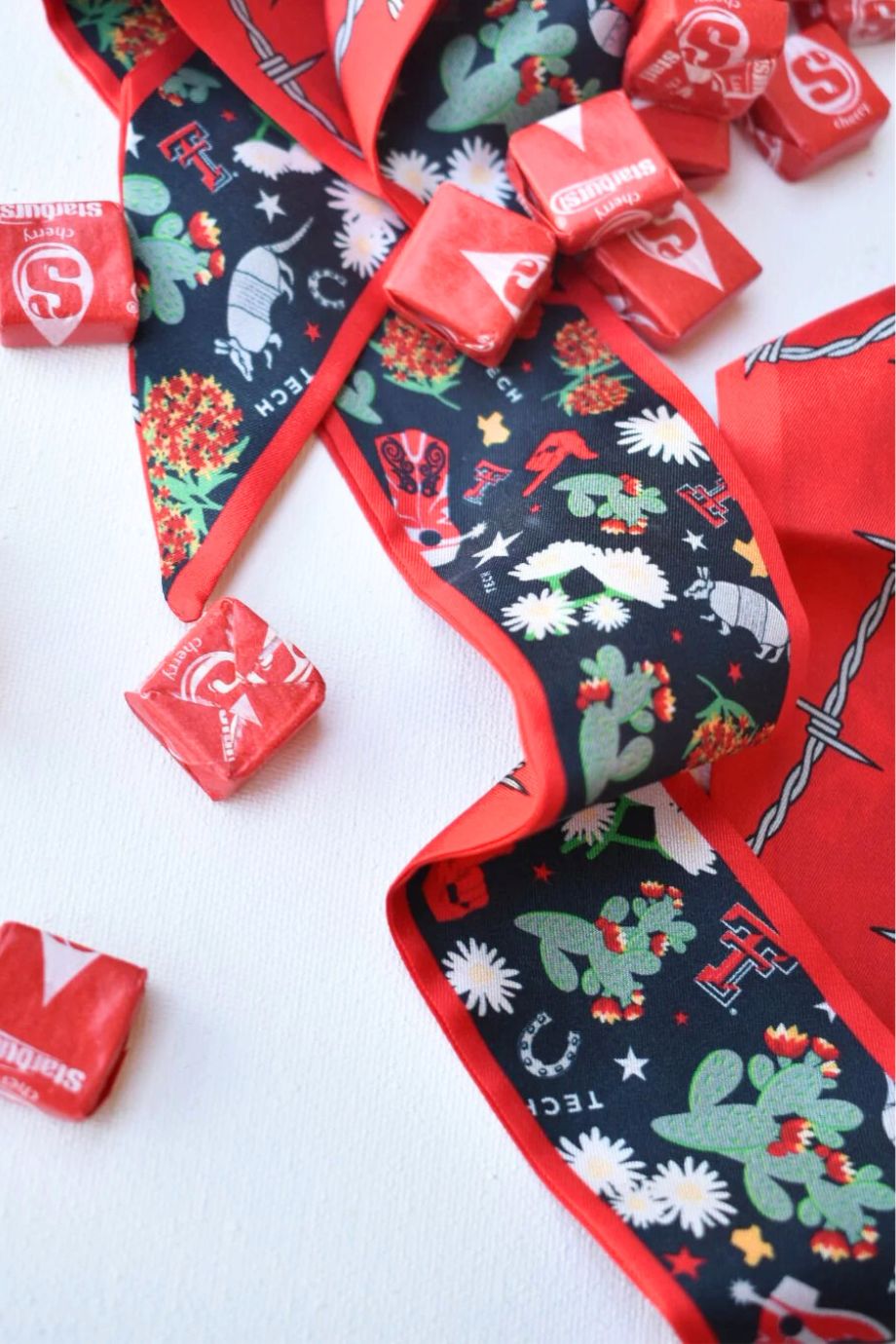 Texas Tech Red Raiders Skinny Scarf - Saturday Silks - COLOR GAME