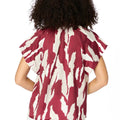 The Abstract Blouse Maroon + Grey - Stewart Simmons - COLOR GAME