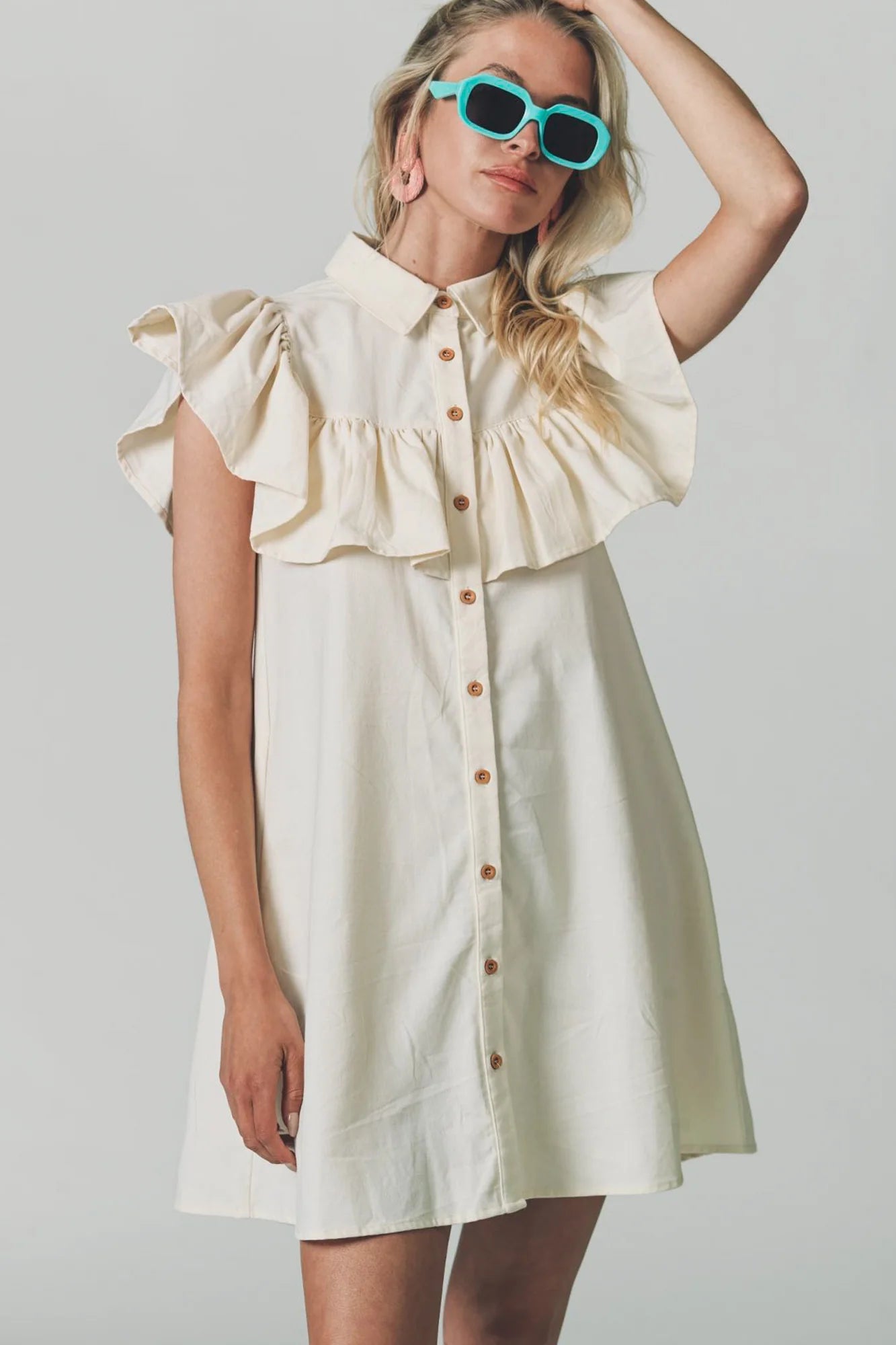 The Ayla Dress Cream - The Shirt by Rochelle Behrens - COLOR GAME