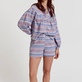 The Barry Short Blue + Orange Stripe - The Shirt by Rochelle Behrens - COLOR GAME