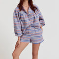 The Barry Short Blue + Orange Stripe - The Shirt by Rochelle Behrens - COLOR GAME