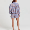 The Barry Short Blue + Orange Stripe - The Shirt by Rochelle Behrens - COLOR GAME