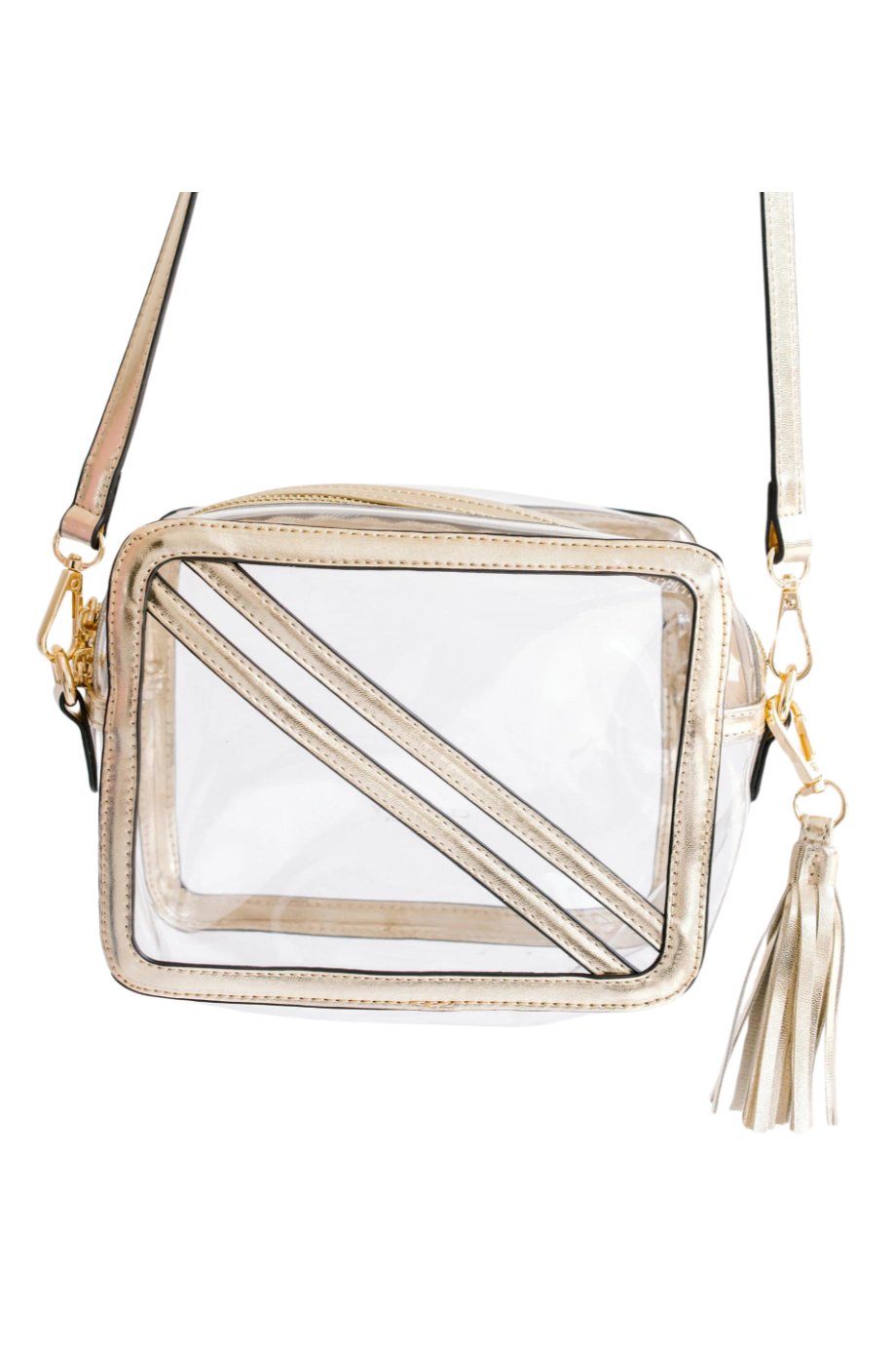The Cline Gold + Clear Bag - Clearly Handbags - Color Game