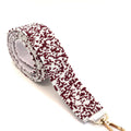 The Courtney Beaded Confetti Strap Maroon + White - Gameday Luxe - COLOR GAME