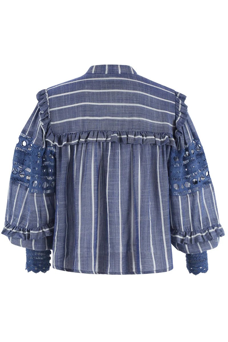 The Danielle Shirt Chambray Stripe - The Shirt by Rochelle Behrens - COLOR GAME
