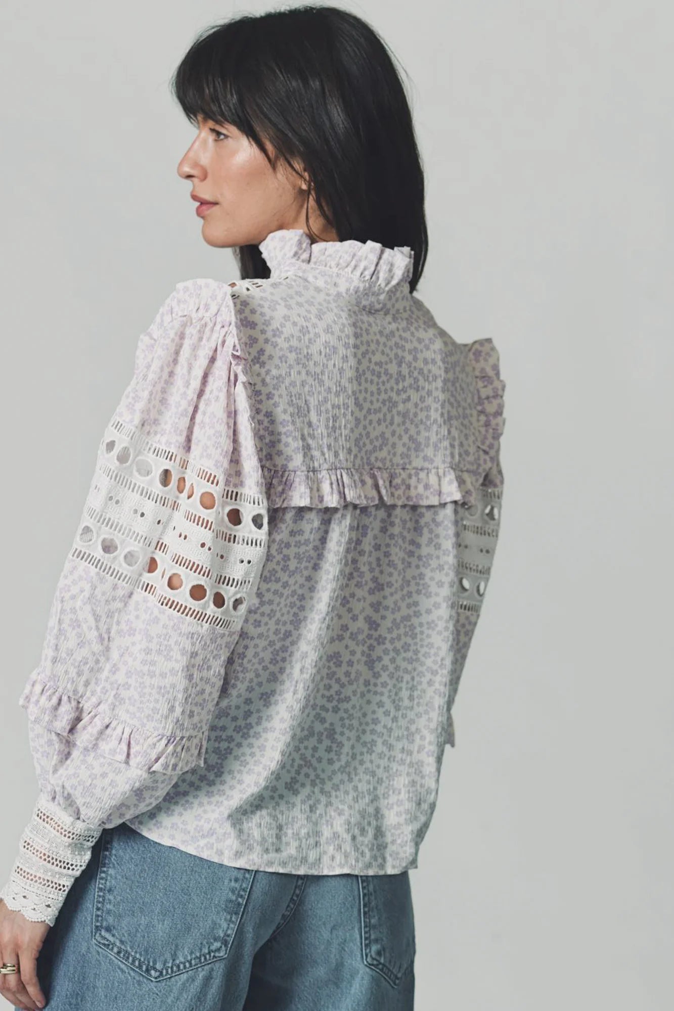 The Danielle Shirt Lilac Cream - FINAL SALE - The Shirt by Rochelle Behrens - COLOR GAME