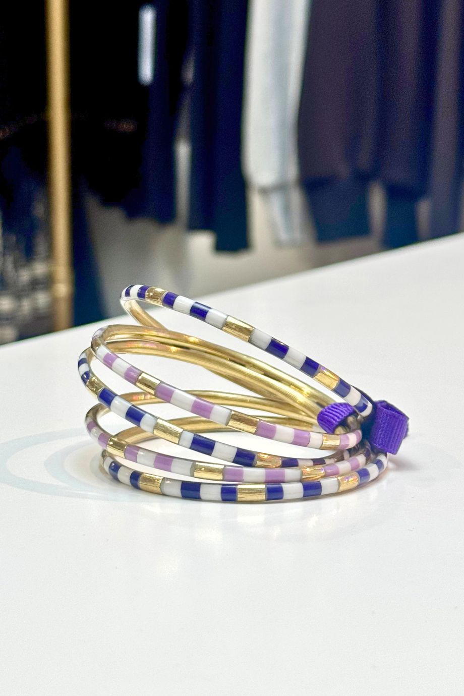 The Dykes Bracelet Stack - Glitter & Gold - COLOR GAME