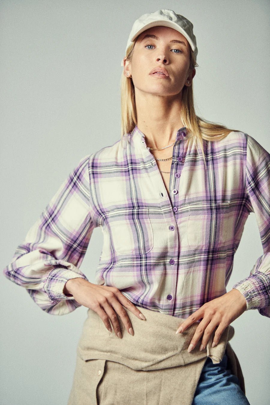 The Finn Shirt Lavender Plaid - The Shirt by Rochelle Behrens - COLOR GAME