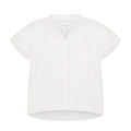 The Flutter Shoulder Short Sleeve Shirt White - The Shirt by Rochelle Behrens - COLOR GAME