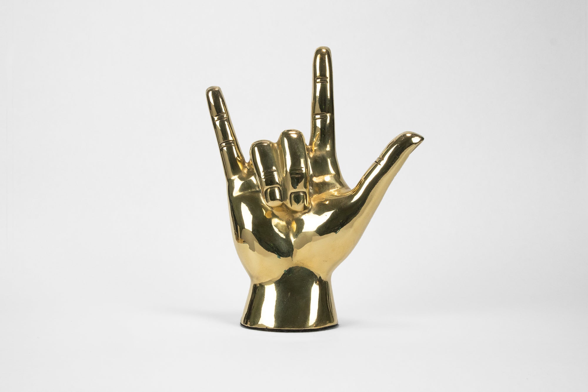The "I Love You" Hand Sign Sculpture in Brass - Prize - COLOR GAME