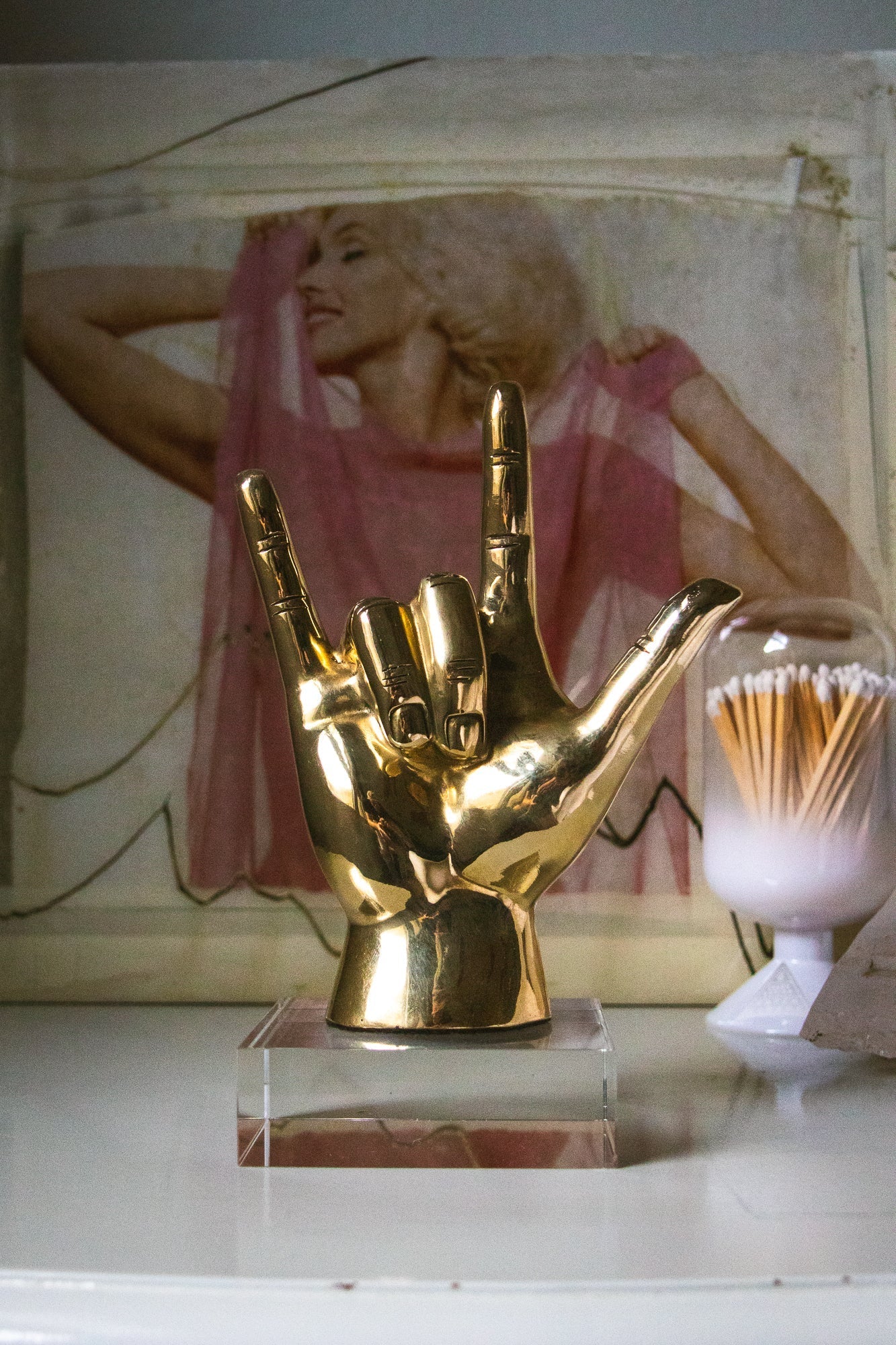 The "I Love You" Hand Sign Sculpture in Brass - Prize - COLOR GAME
