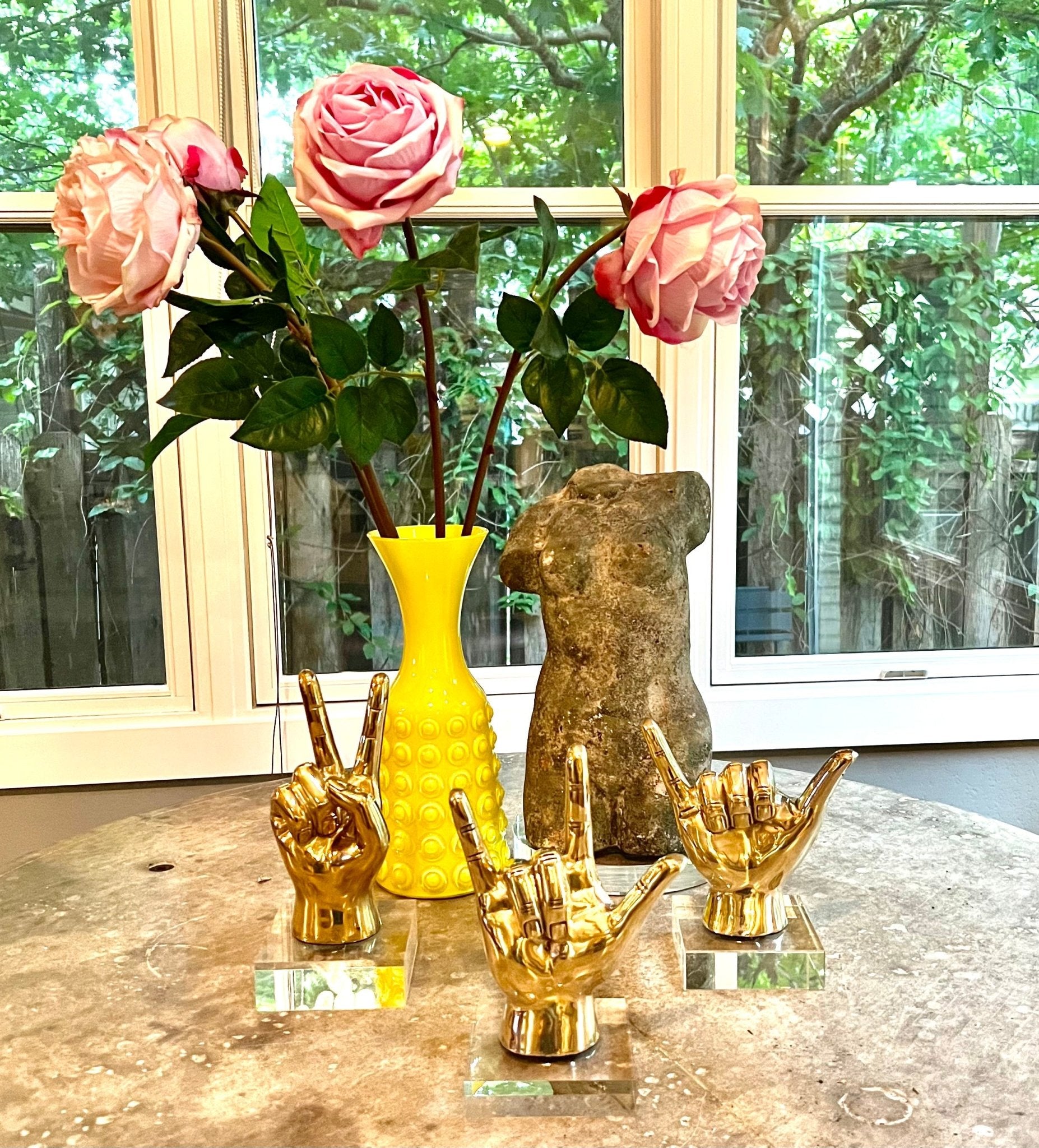 The "I Love You" Hand Sign Sculpture in Brass - Prize - COLOR GAME
