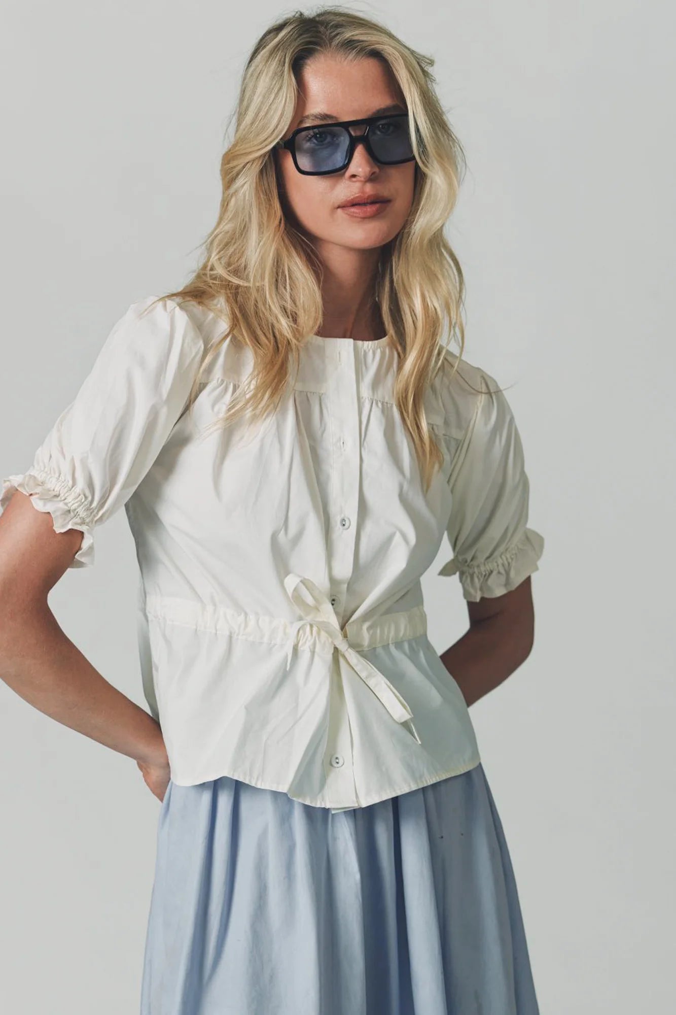 The Kayla Shirt Cream - The Shirt by Rochelle Behrens - COLOR GAME