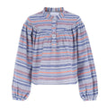 The Logan Shirt Blue + Orange Stripe - The Shirt by Rochelle Behrens - COLOR GAME