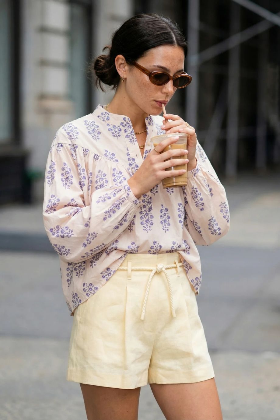 The Logan Shirt Lilac Print - The Shirt by Rochelle Behrens - COLOR GAME