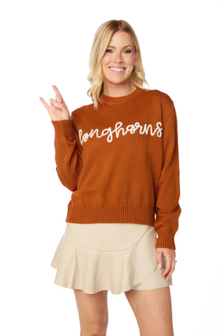 The Longhorns Embroidered Sweater - Stewart Simmons - COLOR GAME