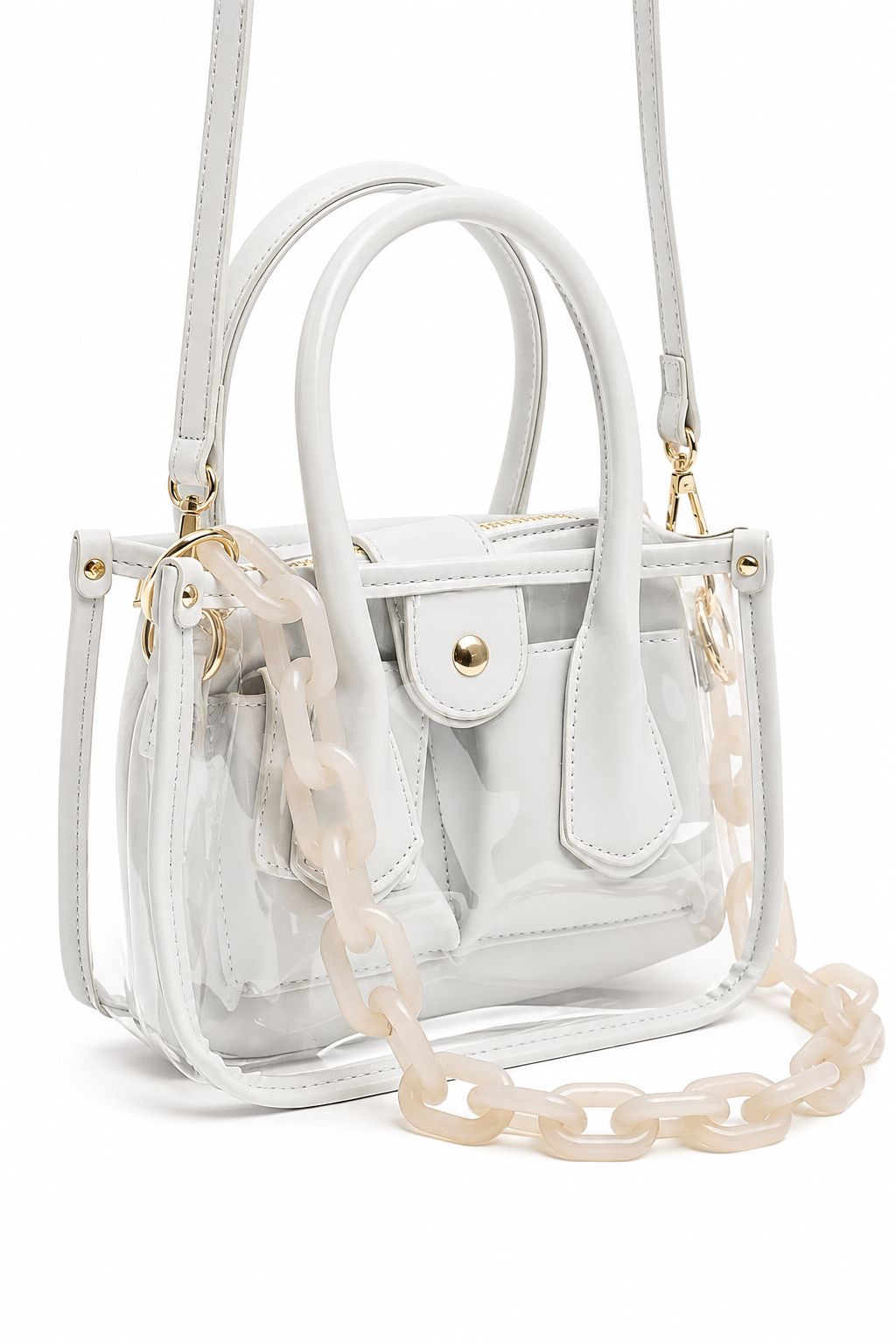 The Molly Grey Stadium Bag - Clearly Handbags - COLOR GAME