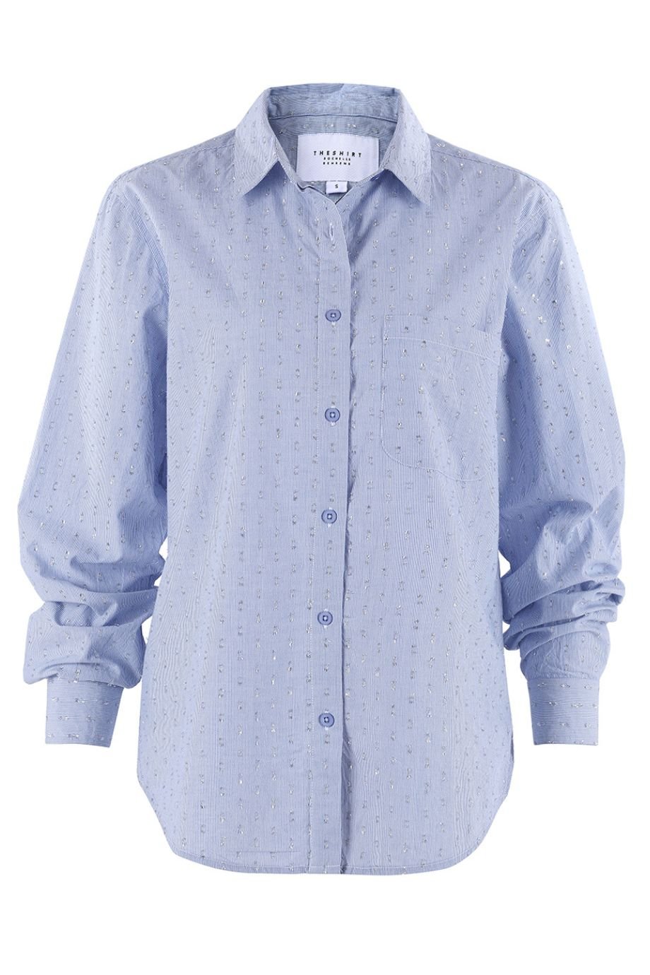 The Pia Shirt Light Blue Lurex - The Shirt by Rochelle Behrens - COLOR GAME