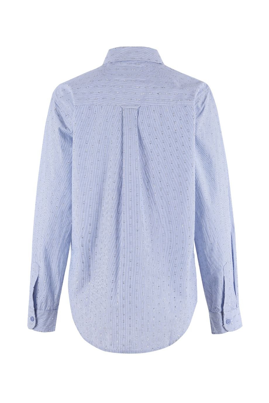 The Pia Shirt Light Blue Lurex - The Shirt by Rochelle Behrens - COLOR GAME