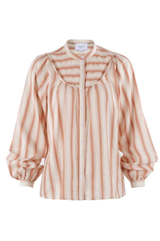 The Pierre Shirt Rust Stripe - The Shirt by Rochelle Behrens - COLOR GAME