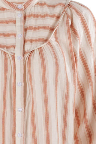 The Pierre Shirt Rust Stripe - The Shirt by Rochelle Behrens - COLOR GAME