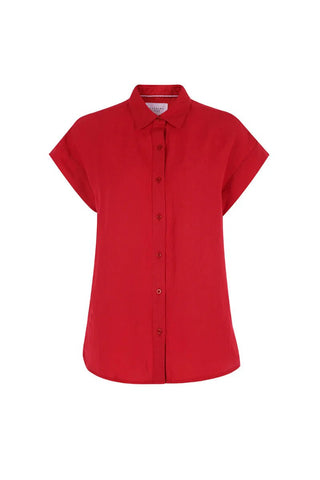 The Short Sleeve Boyfriend Shirt Cherry - The Shirt by Rochelle Behrens - COLOR GAME