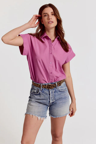 The Short Sleeve Boyfriend Shirt Orchid - The Shirt by Rochelle Behrens - COLOR GAME