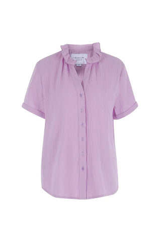 The Short Sleeve Loose Back Shirt Lilac Gauze - The Shirt by Rochelle Behrens - COLOR GAME