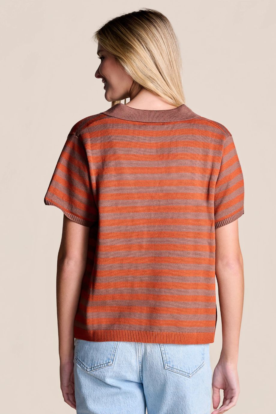 The Texas Spirit Stripe Collared Sweater - Stewart Simmons - COLOR GAME