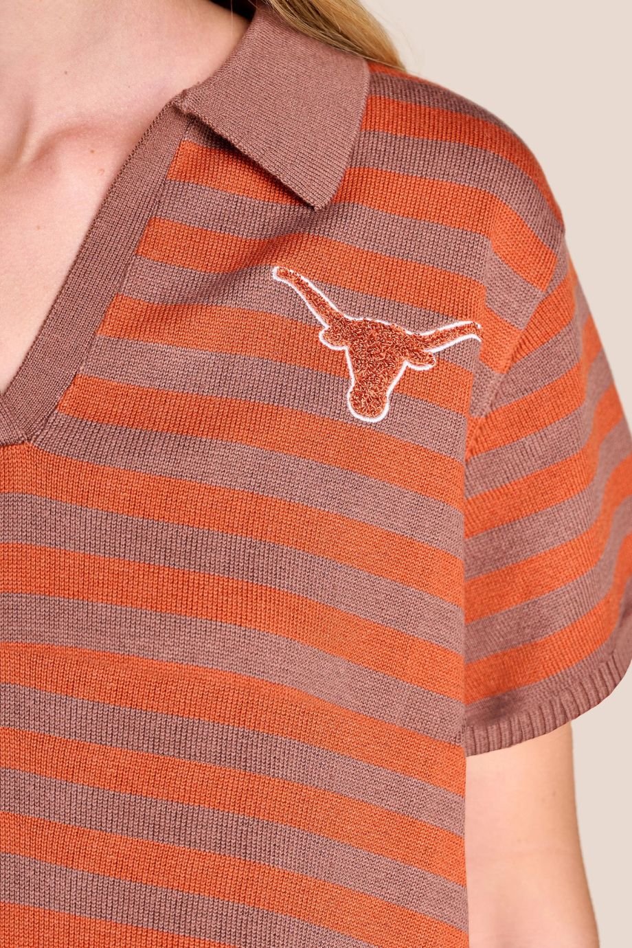 The Texas Spirit Stripe Collared Sweater - Stewart Simmons - COLOR GAME