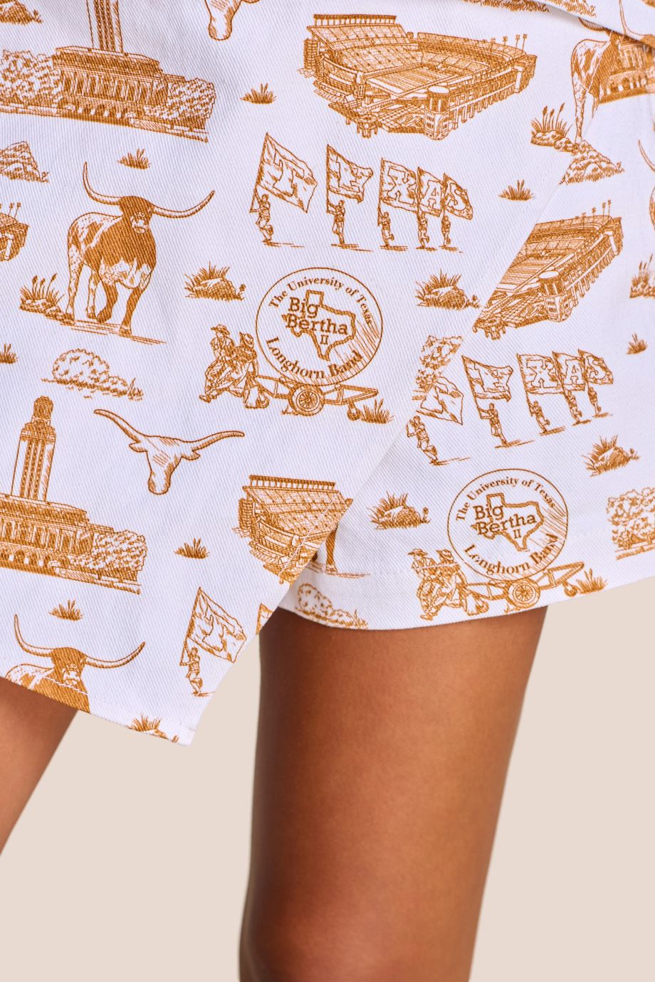 The Texas Team Toile Denim Skirt - Stewart Simmons - COLOR GAME