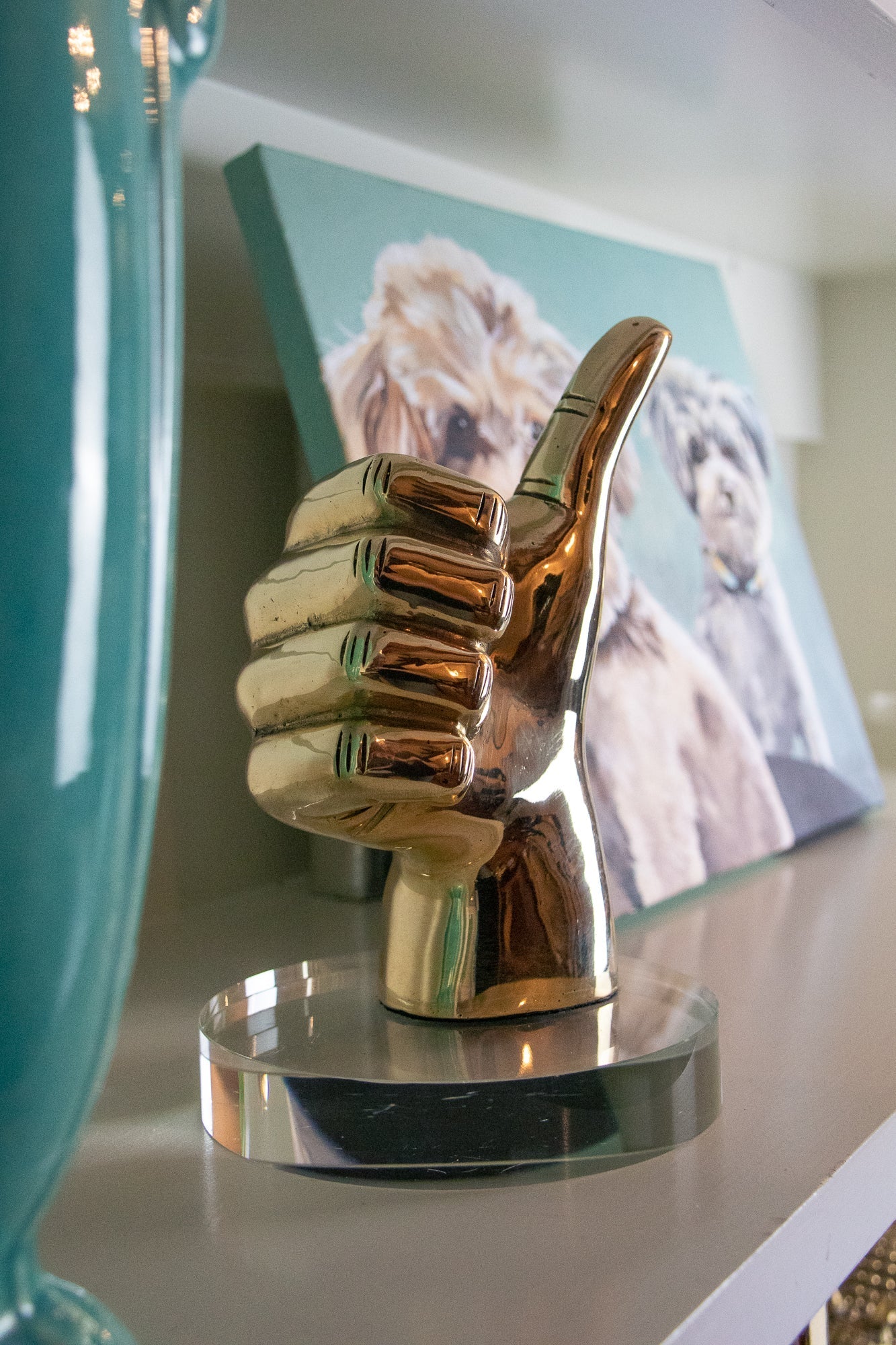 Thumbs Up or "Gig 'Em, Aggies" Hand Sign Sculpture in Brass - Prize - COLOR GAME