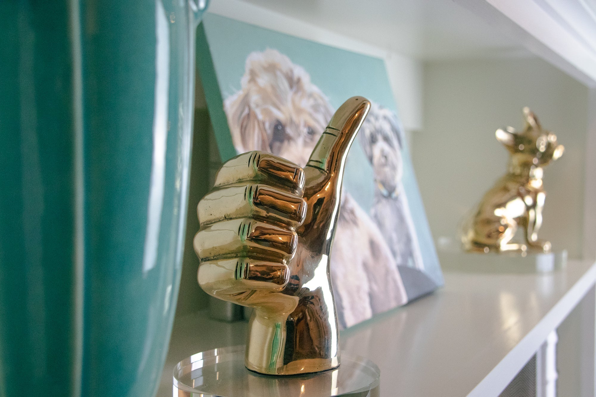 Thumbs Up or "Gig 'Em, Aggies" Hand Sign Sculpture in Brass - Prize - COLOR GAME
