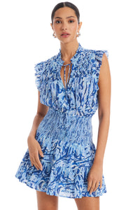 Tracy Skirt Blue Floral - Allison New York - COLOR GAME