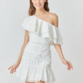 Trim Detail Mini Skirt White - Endless Rose - Color Game