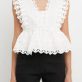 Trim Detail Top White - Endless Rose - Color Game