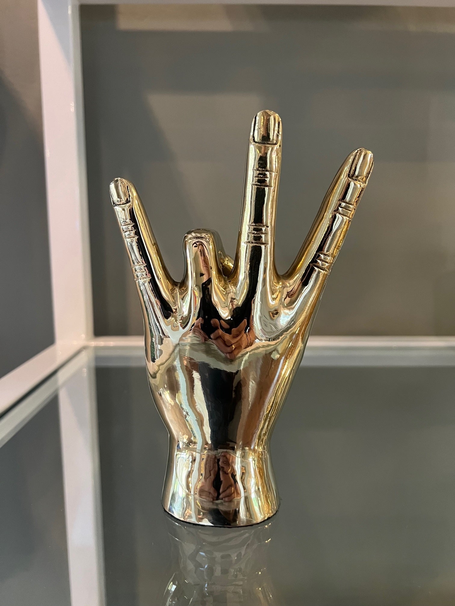 V. O. L. Hand Sign Sculpture in Brass - Prize - COLOR GAME