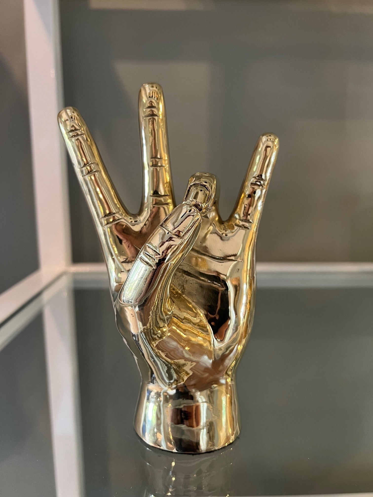 V. O. L. Hand Sign Sculpture in Brass - Prize - COLOR GAME