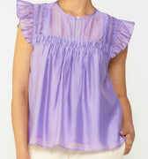 Vanessa Lavender Pintuck Sleeveless Blouse - Current Air - COLOR GAME