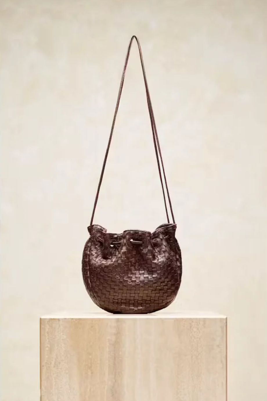 Vega Chocolate Brown Leather Crossbody Bag - Cleobella - COLOR GAME