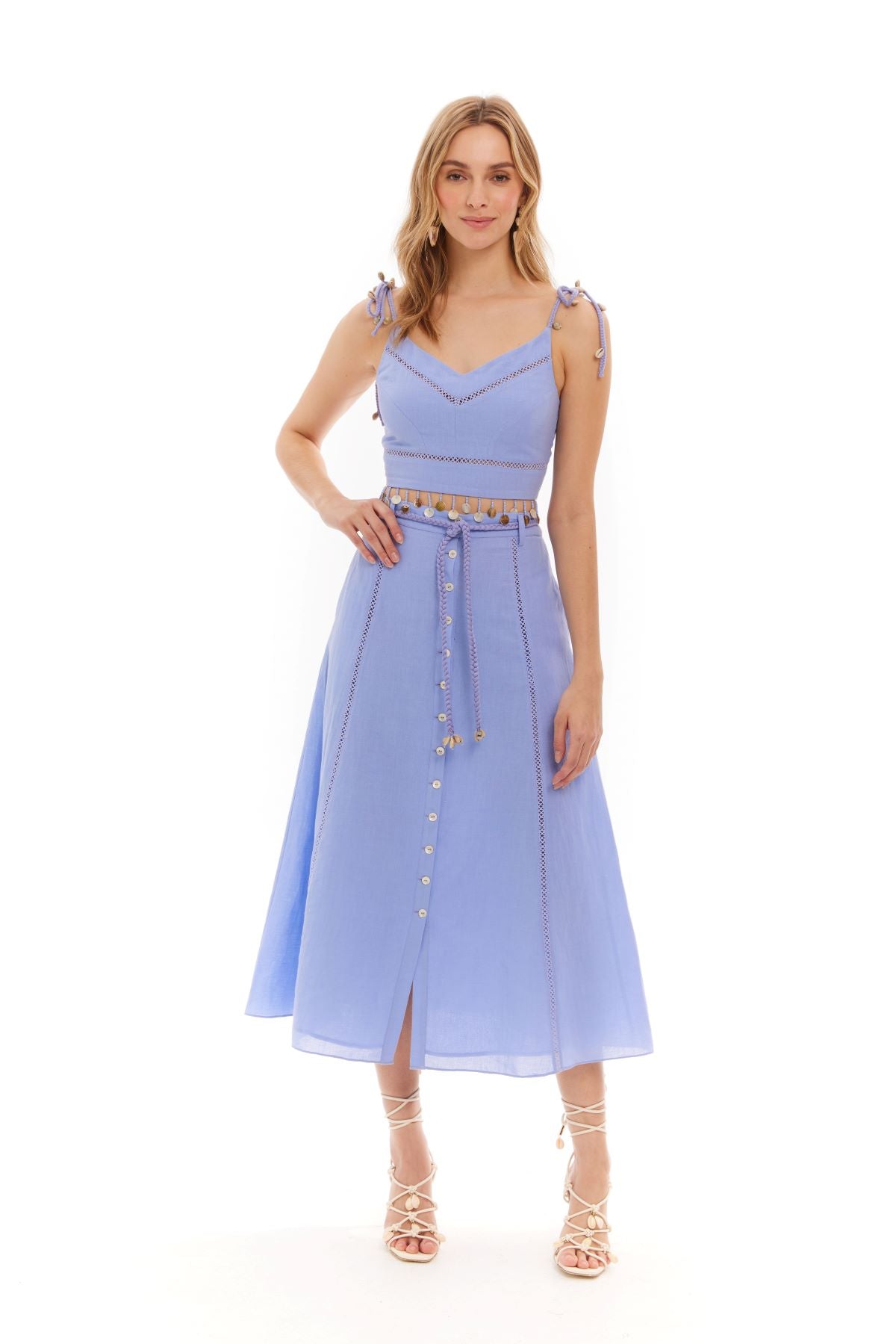 Virginia Midi Skirt Periwinkle - Allison New York - COLOR GAME