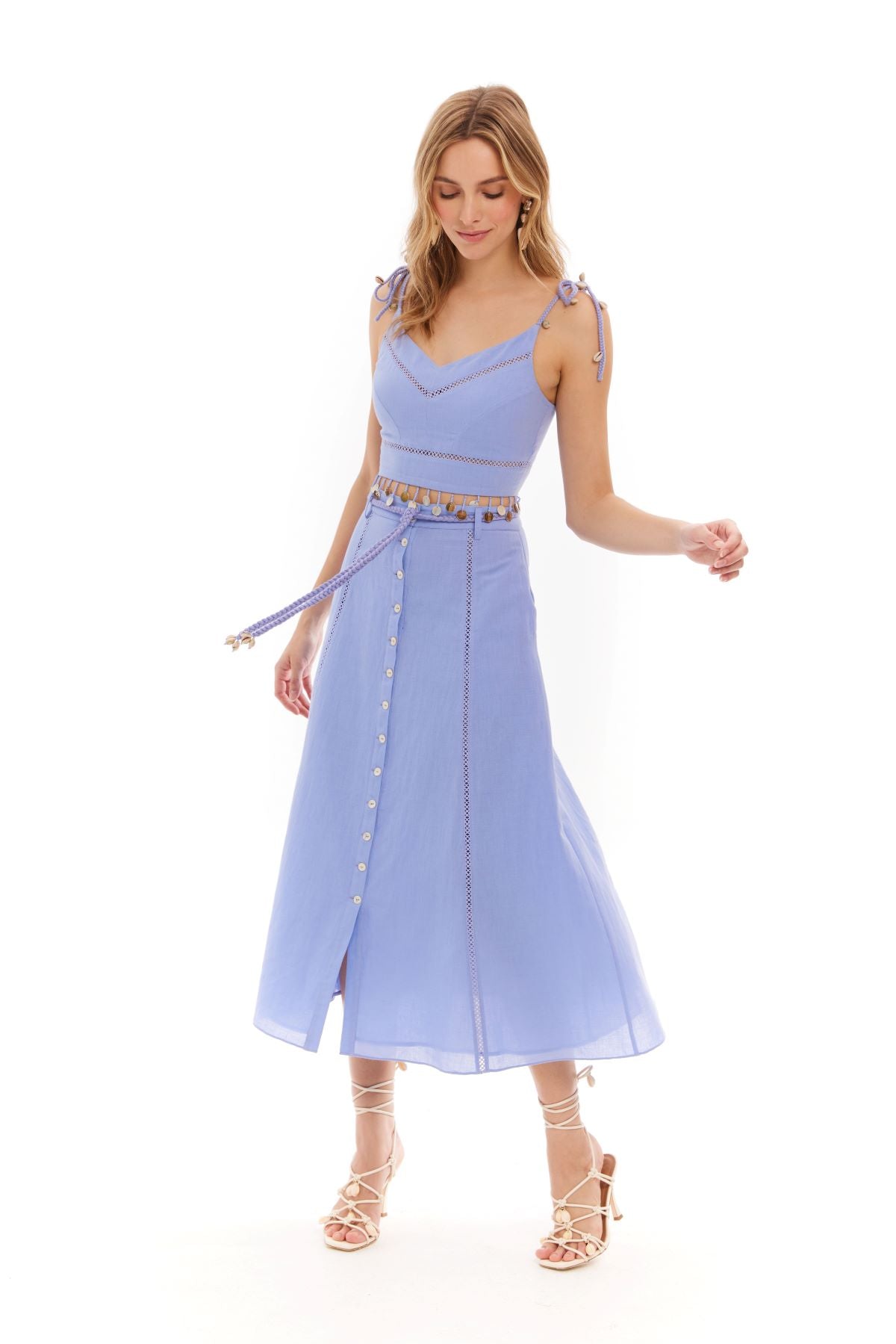 Virginia Midi Skirt Periwinkle - Allison New York - COLOR GAME