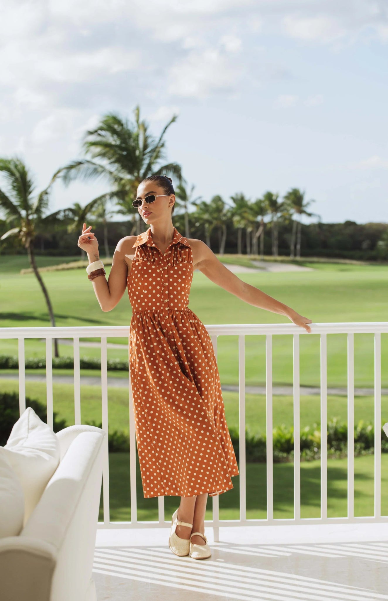 Vivian Polka Dot Midi Dress - Hutch - COLOR GAME