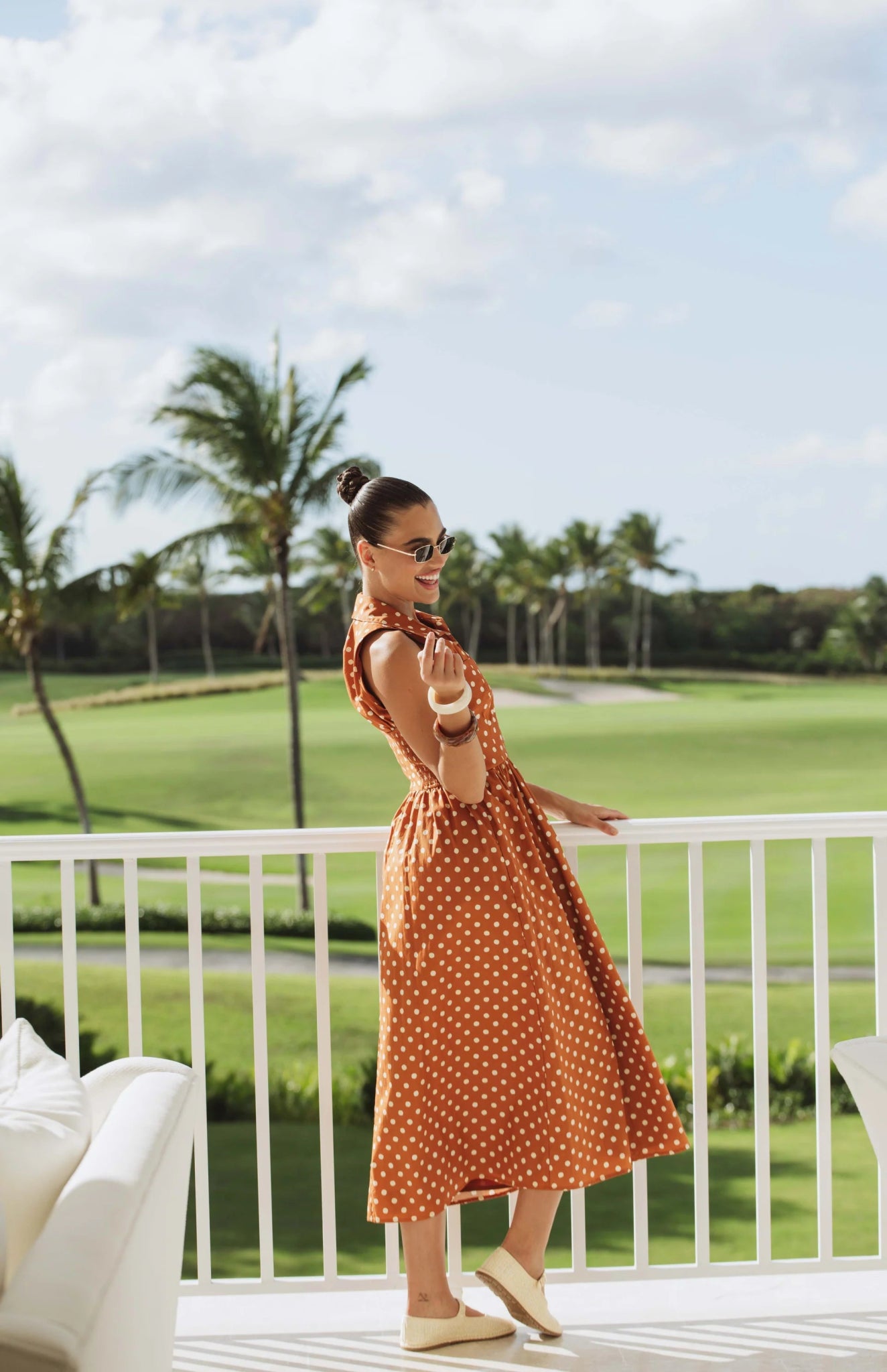 Vivian Polka Dot Midi Dress - Hutch - COLOR GAME