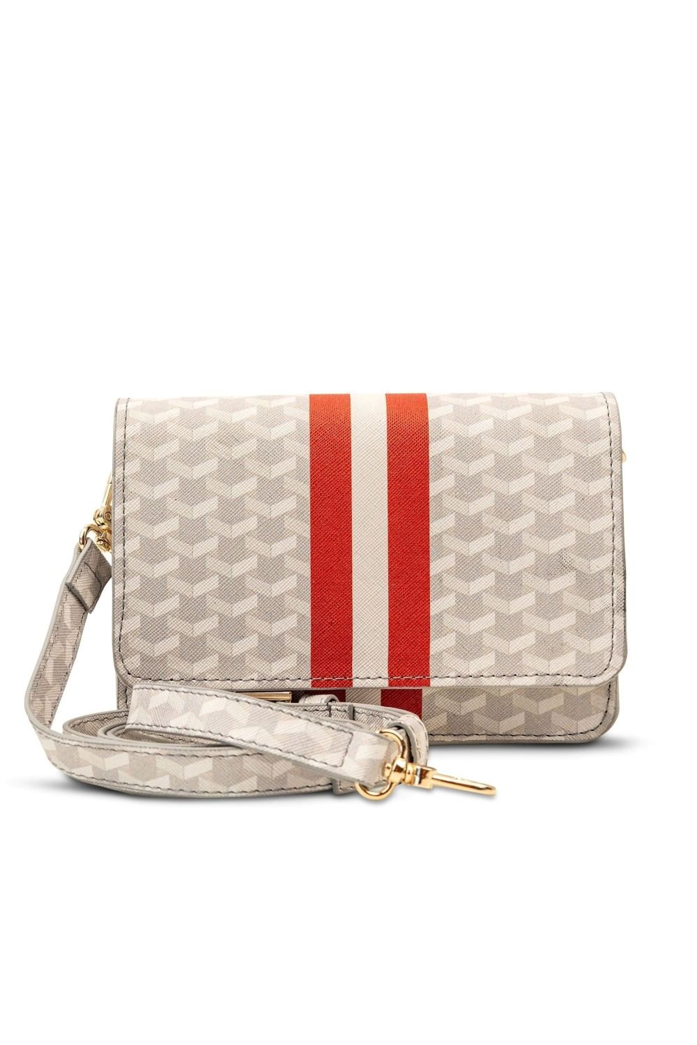 White + Burnt Orange Game Day Stadium Bag - Main and Exchange - COLOR GAME