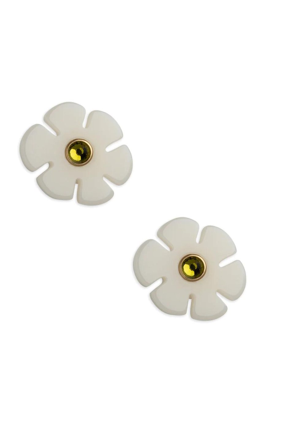 White Flower Stud Earrings - Neely Phelan - Color Game