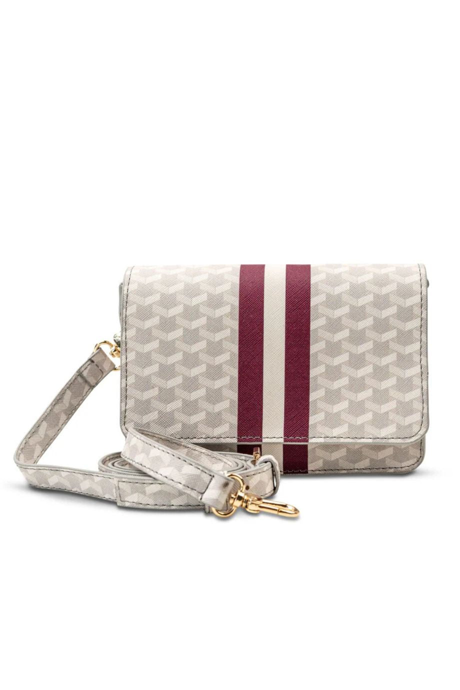 White + Maroon Game Day Stadium Bag - Main and Exchange - COLOR GAME