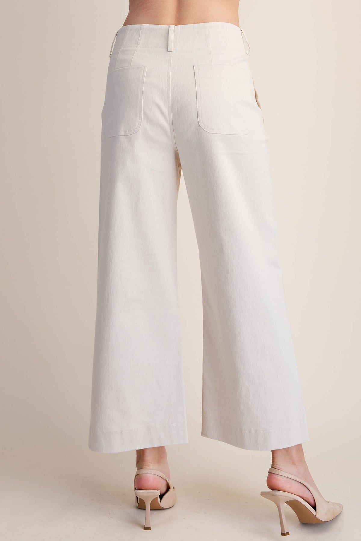 Whitney Scallop Pocket Wide Leg Pants - Color Game - COLOR GAME